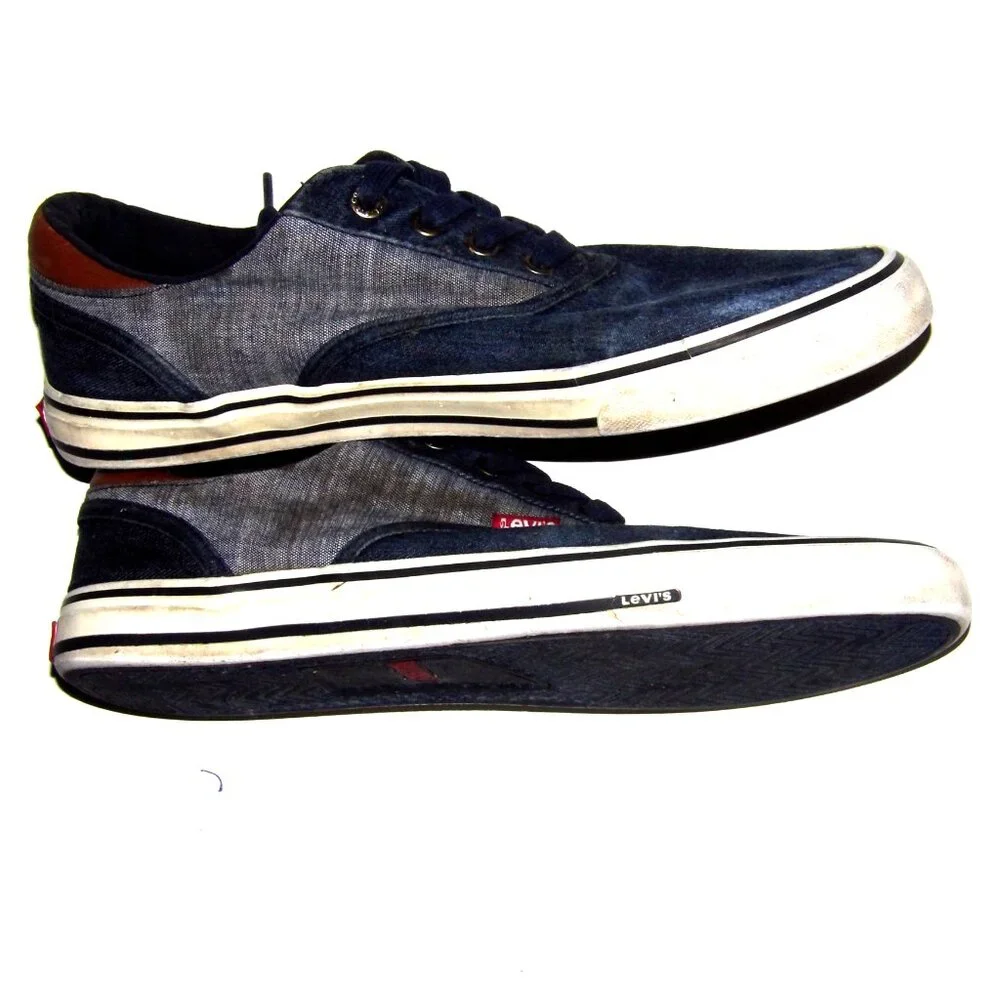 Levi's Blue Lace Up Canvas Sneakers Men Size 10